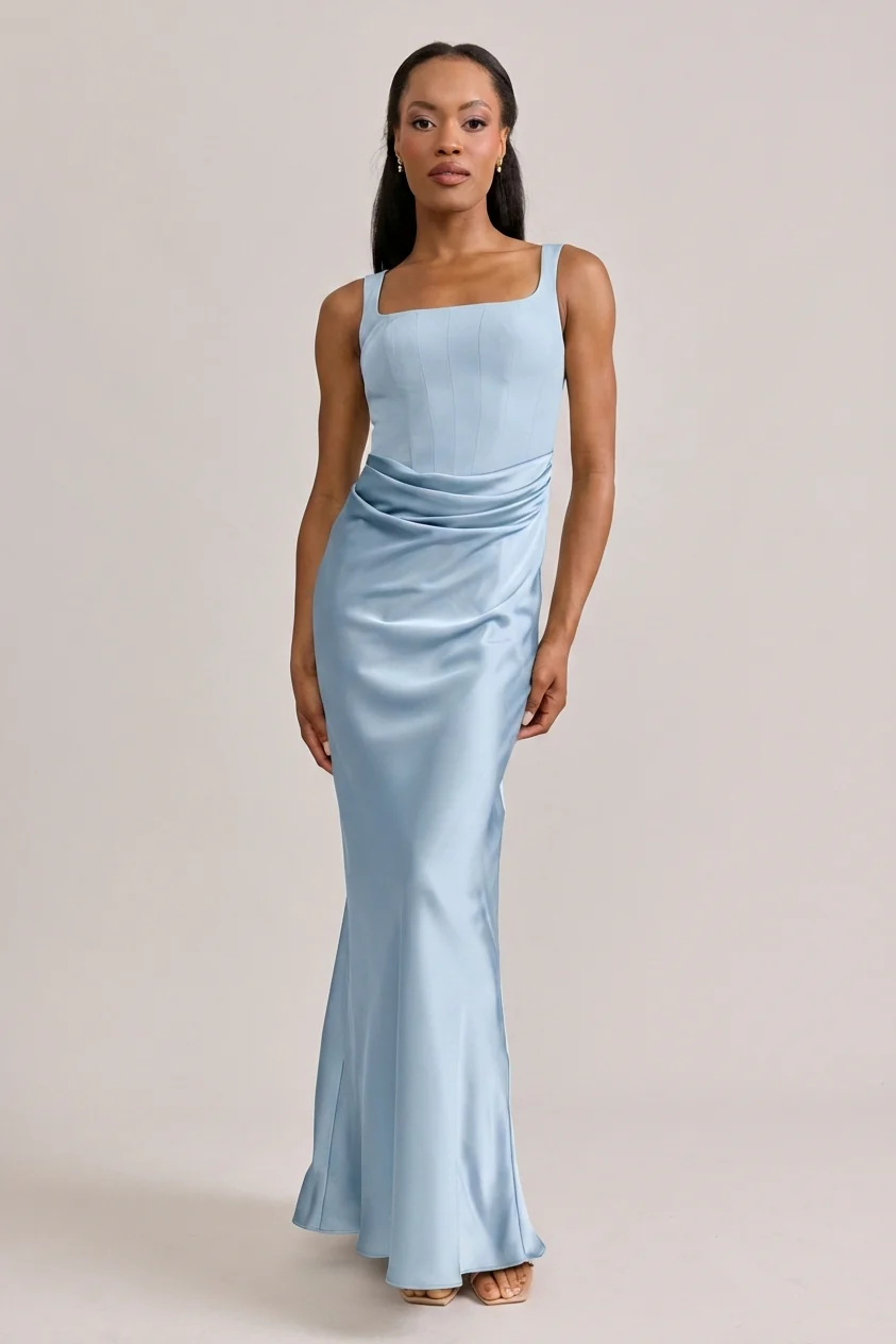 Marlowe Satin + Crepe Dress | Made To Order - Image 9