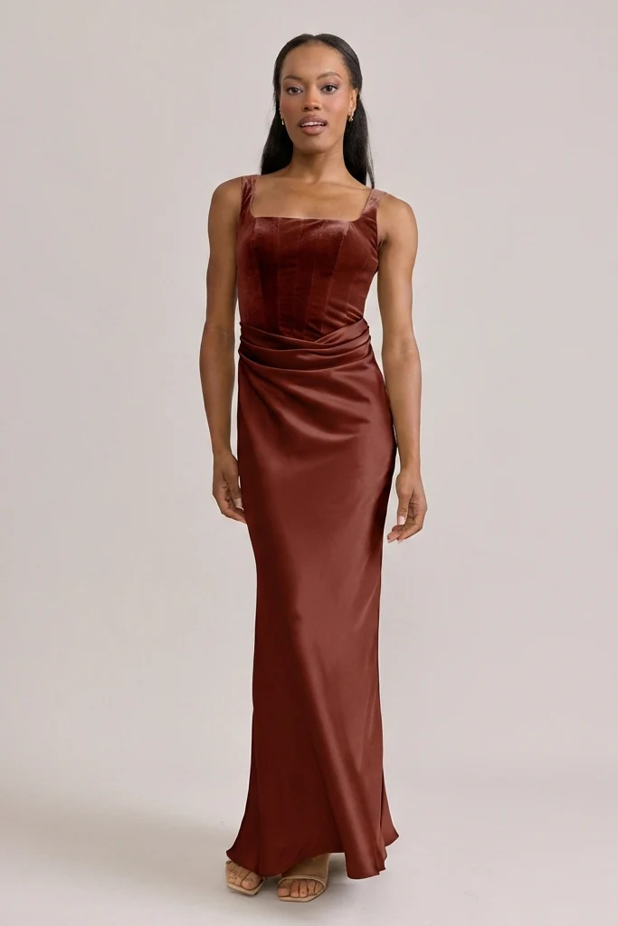 Marlowe Satin + Velvet Dress | Made To Order - Image 8