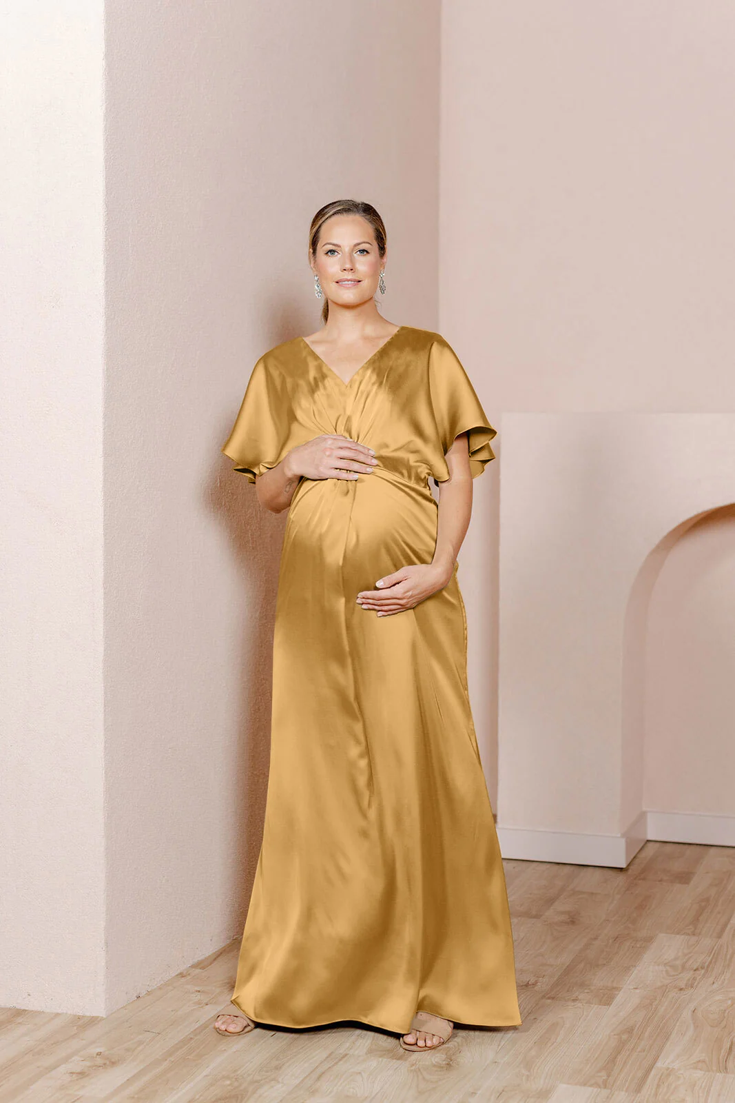 Maternity Gwen Satin Dress | Made To Order - Image 11