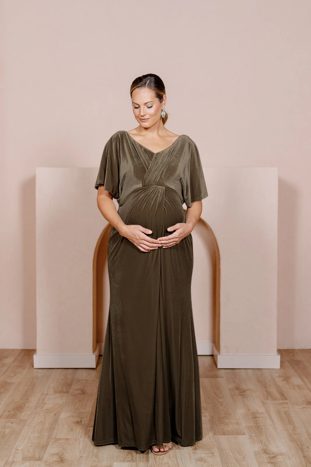 Maternity Gwen Velvet Dress | Made To Order - Image 13
