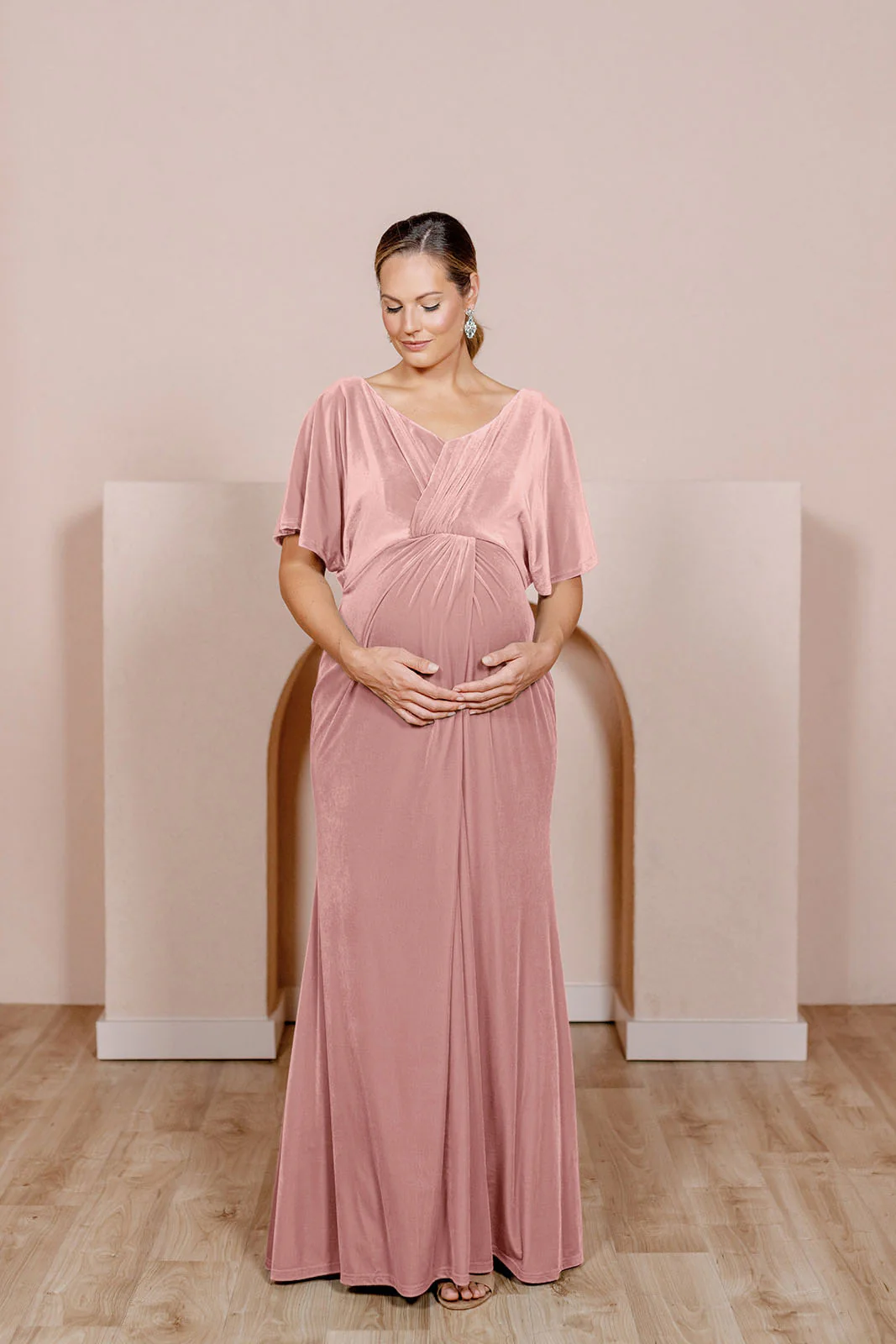 Maternity Gwen Velvet Dress | Made To Order - Image 26