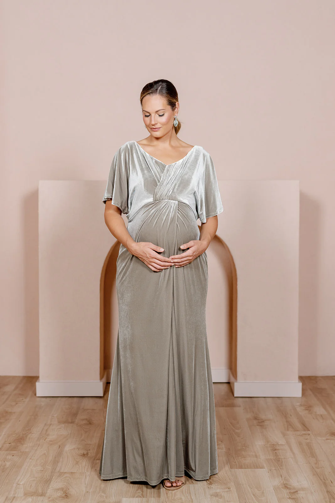 Maternity Gwen Velvet Dress | Made To Order - Image 27