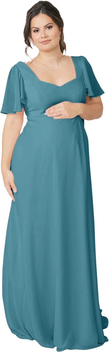 Maternity Madeline Convertible Chiffon Dress | Made To Order - Image 64