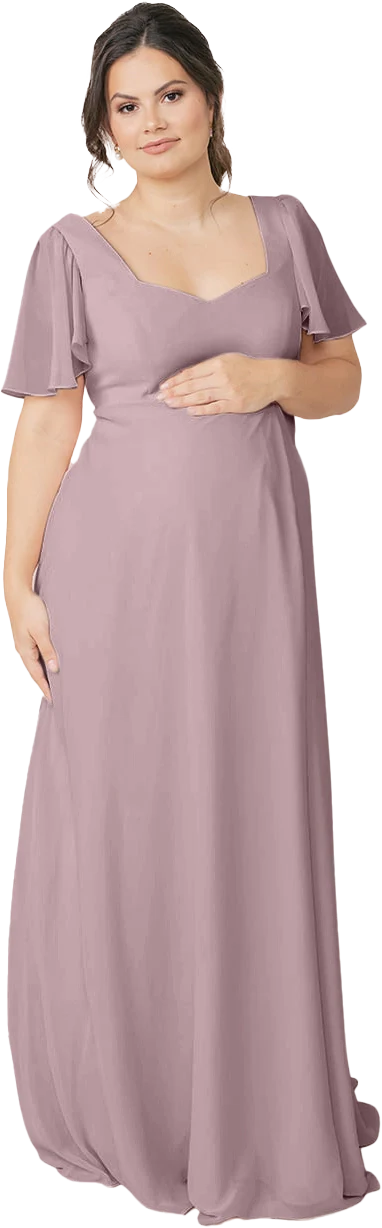 Maternity Madeline Convertible Chiffon Dress | Made To Order - Image 77