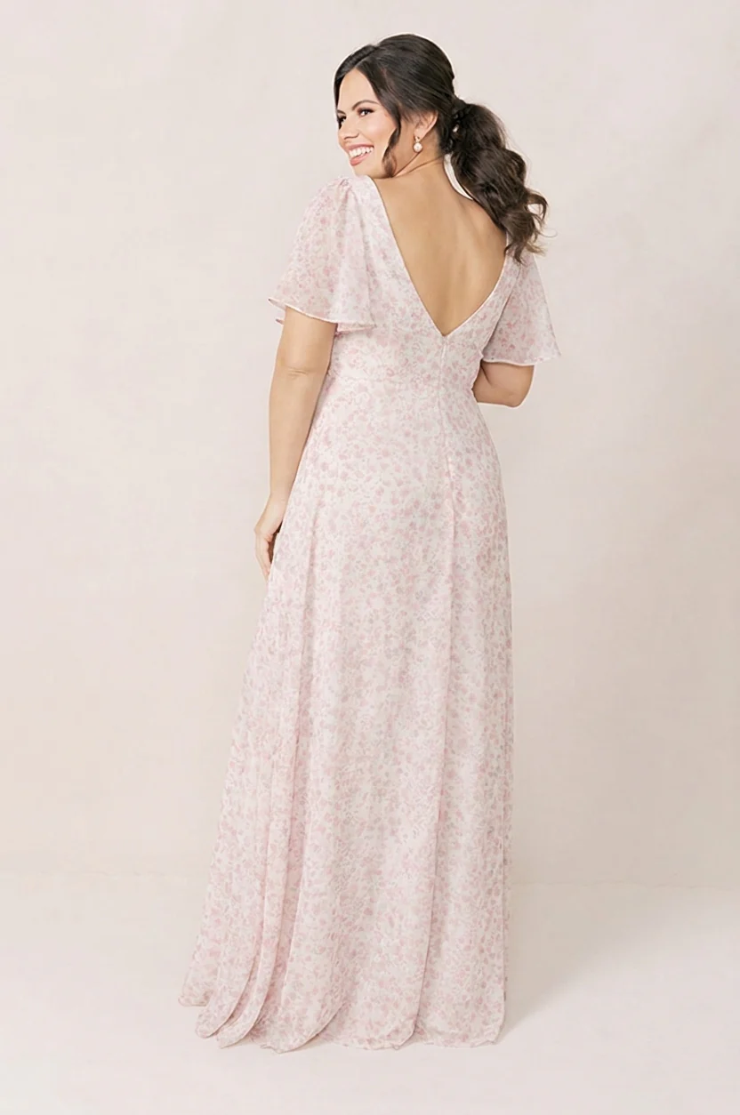 Maternity Madeline Convertible Chiffon Floral Print Dress | Made To Order - Image 14