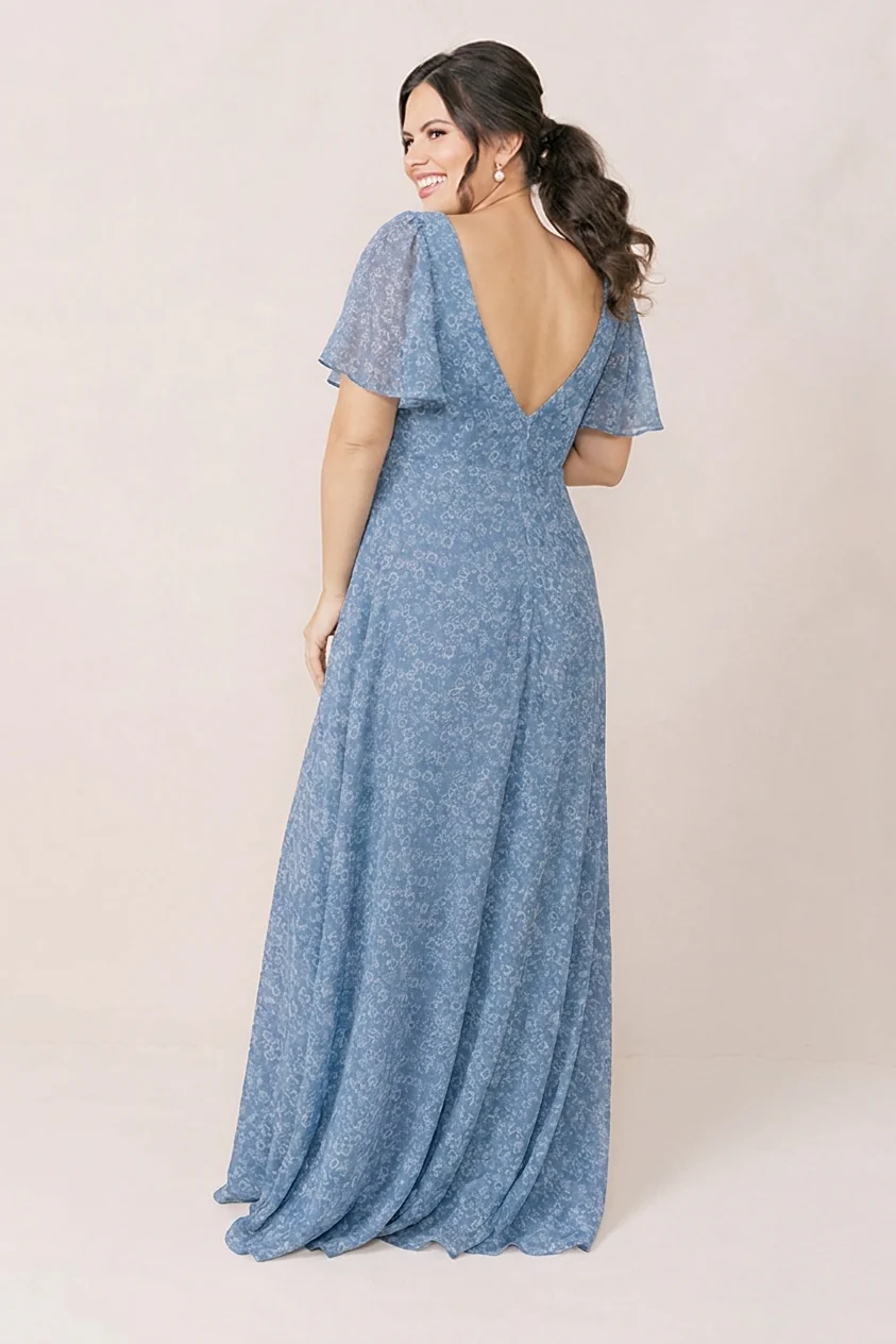 Maternity Madeline Convertible Chiffon Floral Print Dress | Made To Order - Image 16
