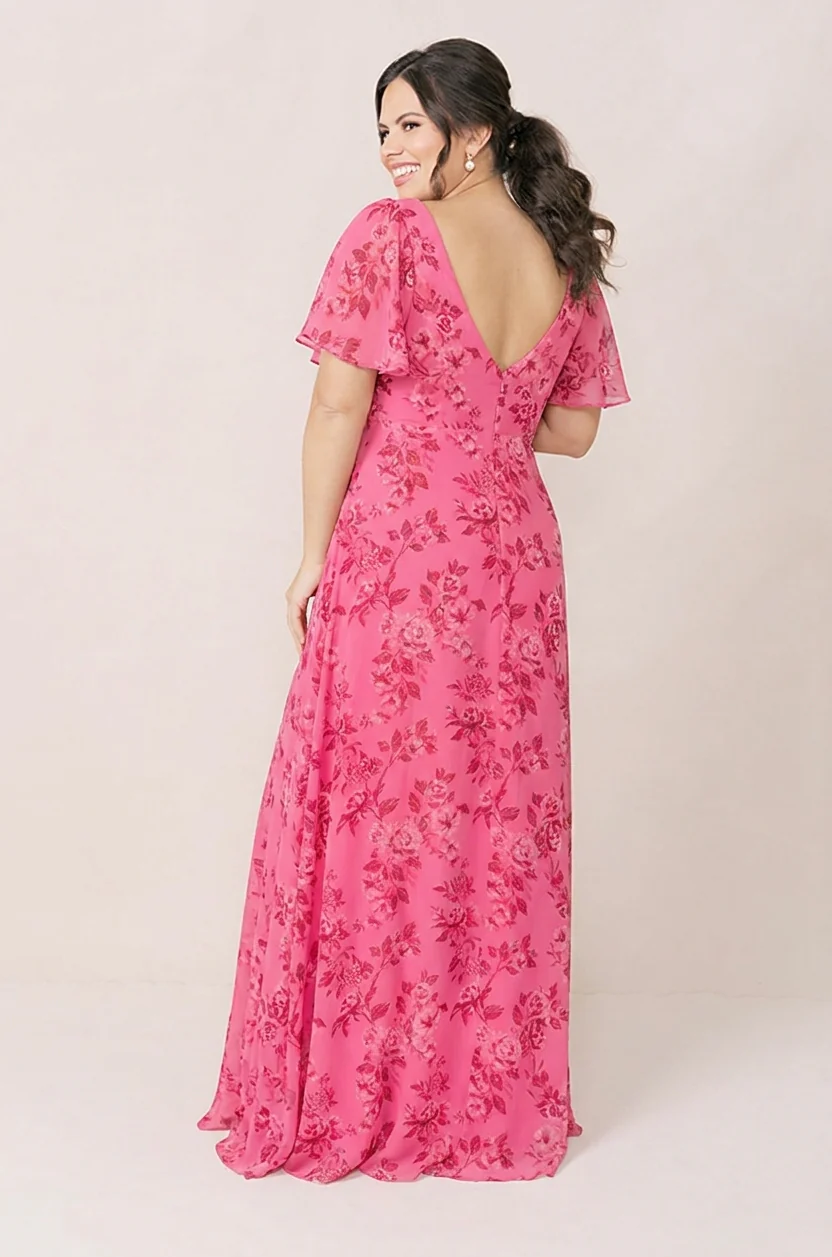Maternity Madeline Convertible Chiffon Floral Print Dress | Made To Order - Image 22