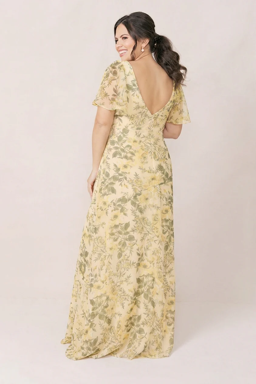 Maternity Madeline Convertible Chiffon Floral Print Dress | Made To Order - Image 24
