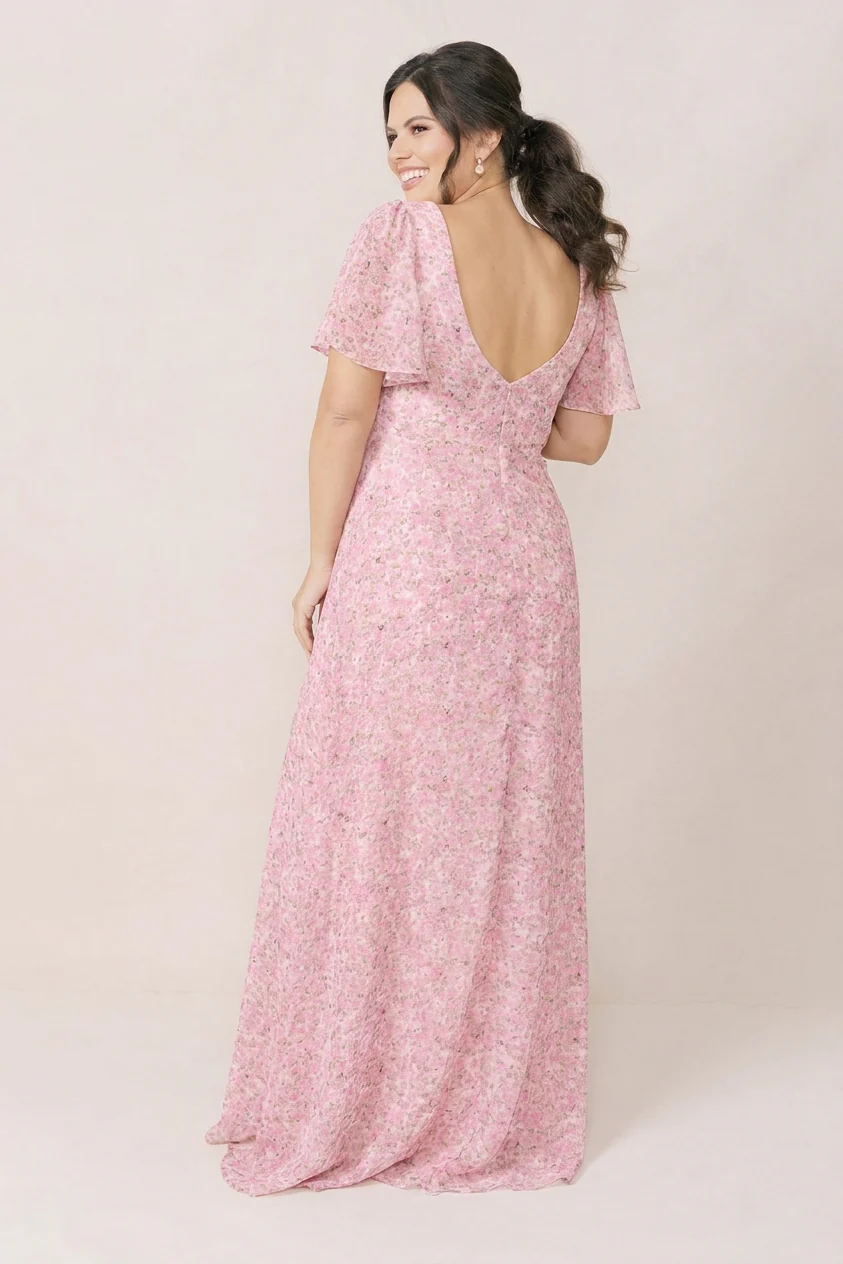 Maternity Madeline Convertible Chiffon Floral Print Dress | Made To Order - Image 28