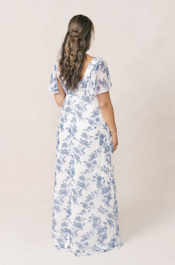 Maternity Madeline Convertible Chiffon Floral Print Dress | Made To Order - Image 3