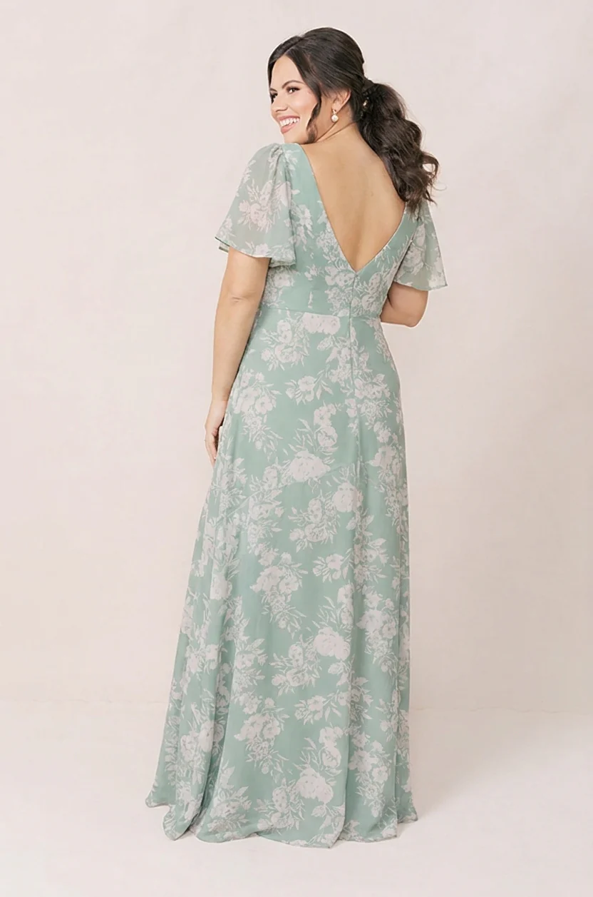 Maternity Madeline Convertible Chiffon Floral Print Dress | Made To Order - Image 30