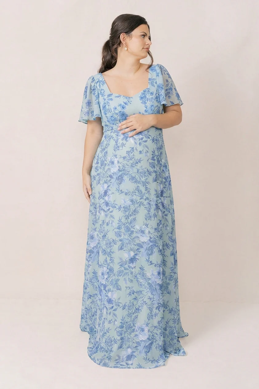 Maternity Madeline Convertible Chiffon Floral Print Dress | Made To Order - Image 31