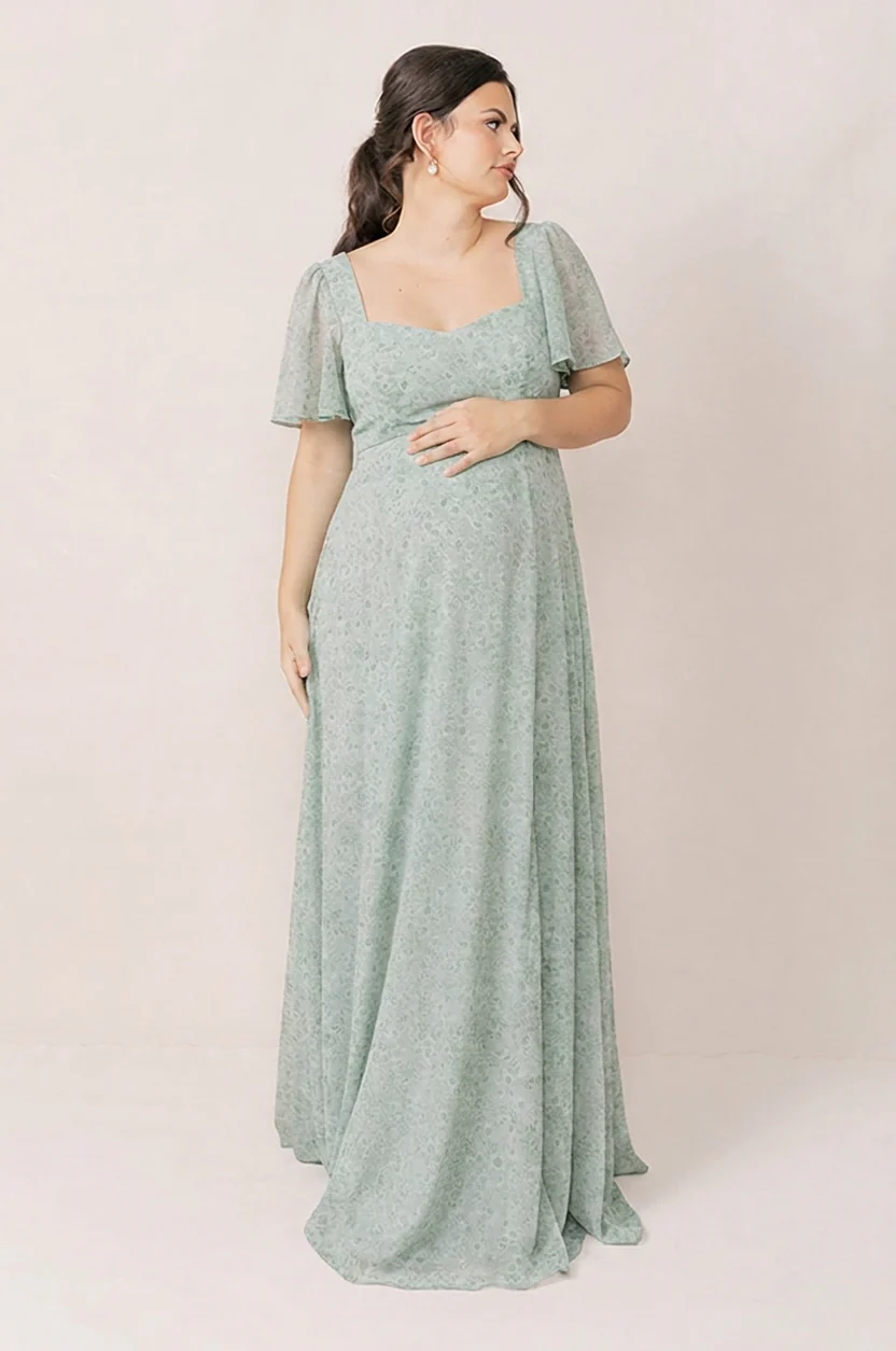 Maternity Madeline Convertible Chiffon Floral Print Dress | Made To Order - Image 35