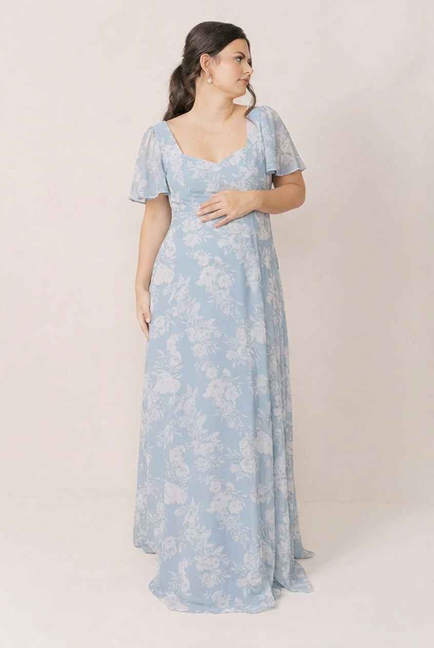 Maternity Madeline Convertible Chiffon Floral Print Dress | Made To Order - Image 37