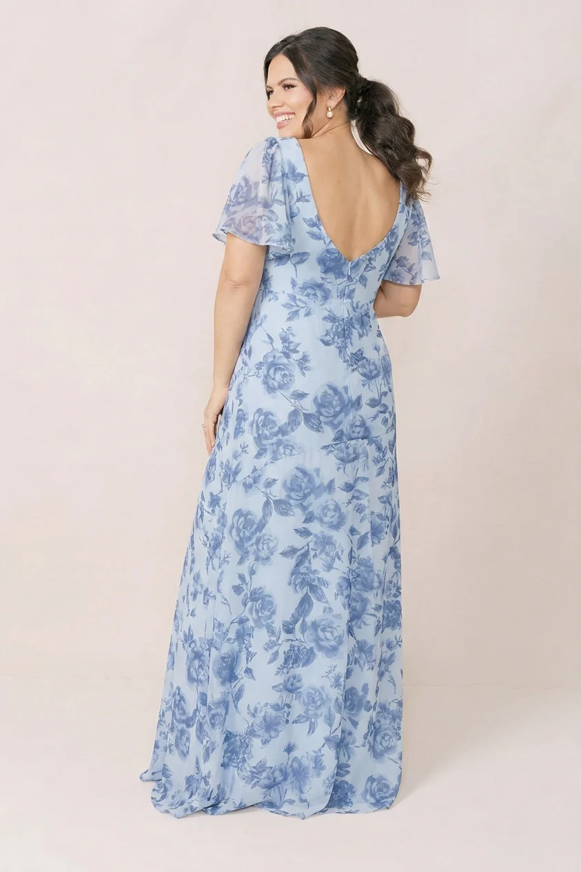 Maternity Madeline Convertible Chiffon Floral Print Dress | Made To Order - Image 40