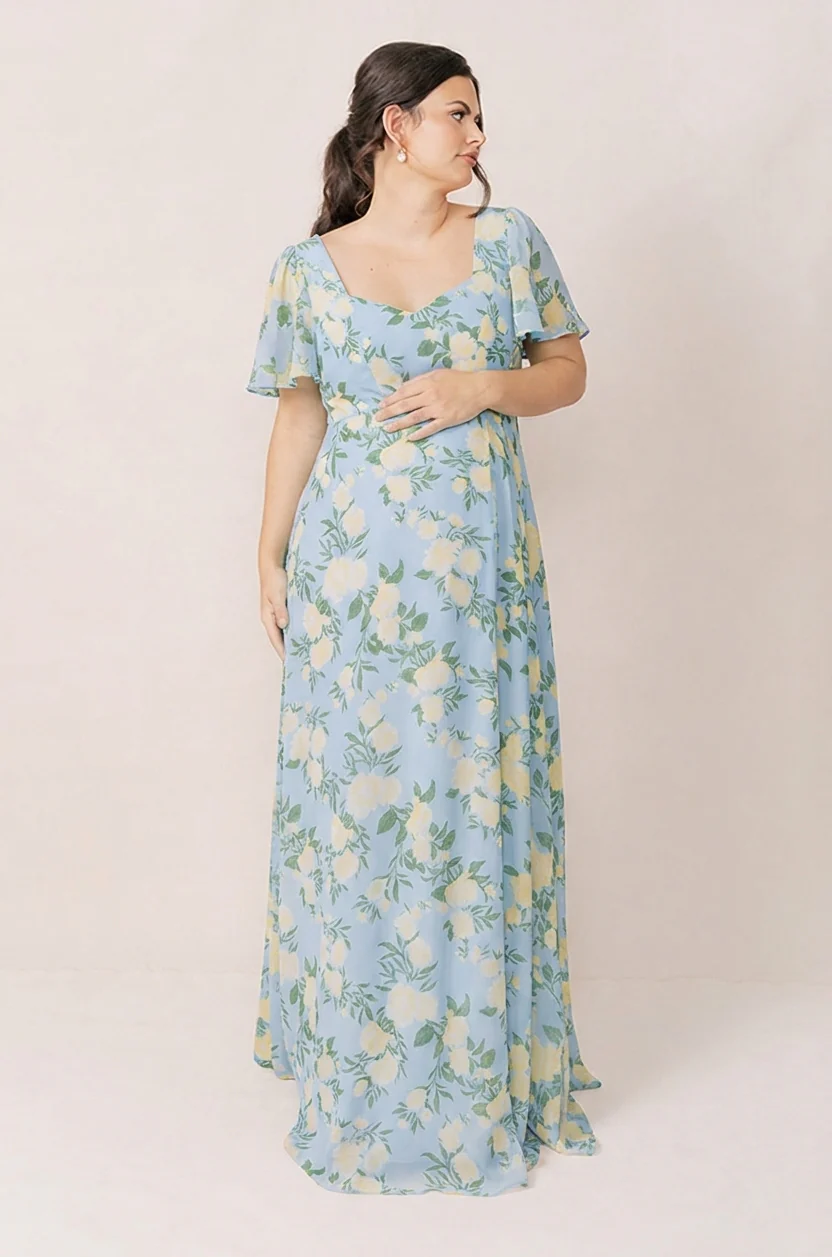 Maternity Madeline Convertible Chiffon Floral Print Dress | Made To Order - Image 41