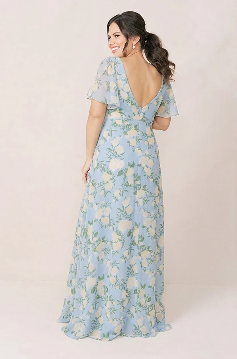 Maternity Madeline Convertible Chiffon Floral Print Dress | Made To Order - Image 42