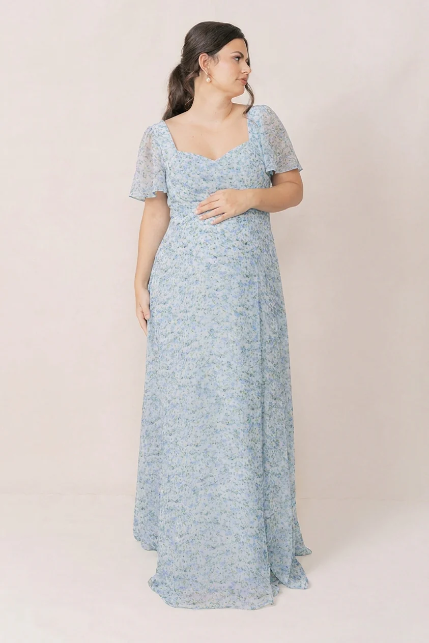 Maternity Madeline Convertible Chiffon Floral Print Dress | Made To Order - Image 43