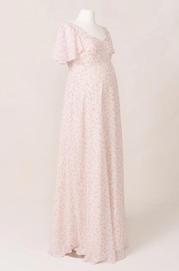 Maternity Madeline Convertible Chiffon Floral Print Dress | Made To Order - Image 53