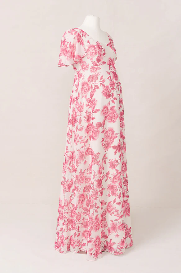 Maternity Madeline Convertible Chiffon Floral Print Dress | Made To Order - Image 54