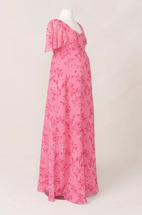 Maternity Madeline Convertible Chiffon Floral Print Dress | Made To Order - Image 55