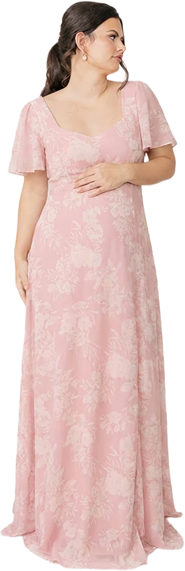 Maternity Madeline Convertible Chiffon Floral Print Dress | Made To Order - Image 60