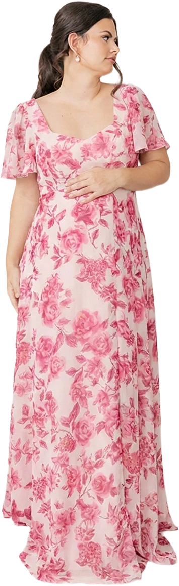 Maternity Madeline Convertible Chiffon Floral Print Dress | Made To Order - Image 67