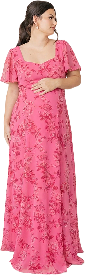 Maternity Madeline Convertible Chiffon Floral Print Dress | Made To Order - Image 68