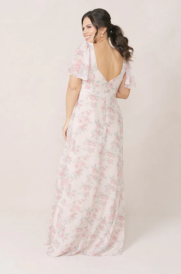 Maternity Madeline Convertible Chiffon Floral Print Dress | Made To Order - Image 7