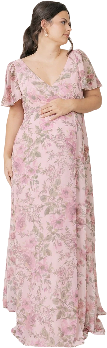 Maternity Madeline Convertible Chiffon Floral Print Dress | Made To Order - Image 70