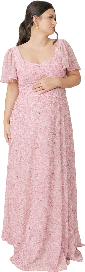 Maternity Madeline Convertible Chiffon Floral Print Dress | Made To Order - Image 71