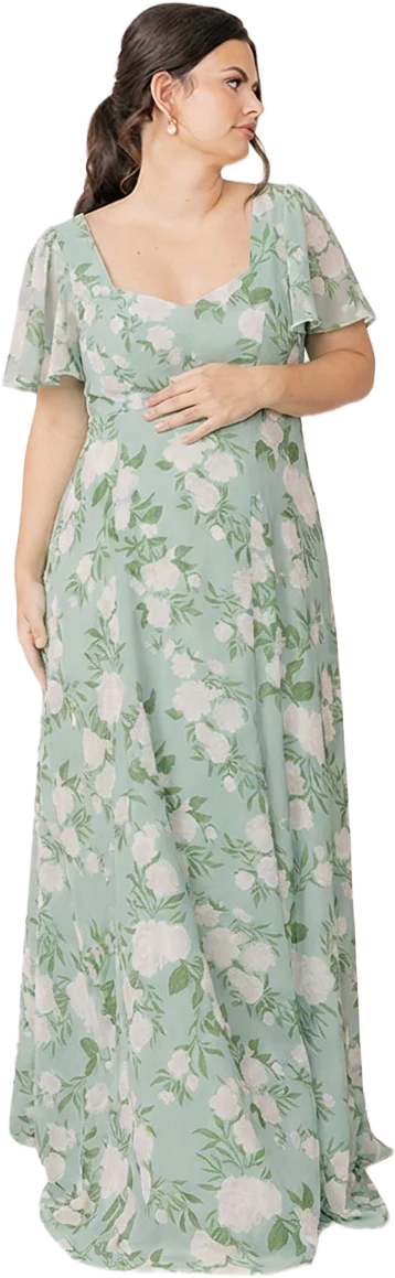 Maternity Madeline Convertible Chiffon Floral Print Dress | Made To Order - Image 73