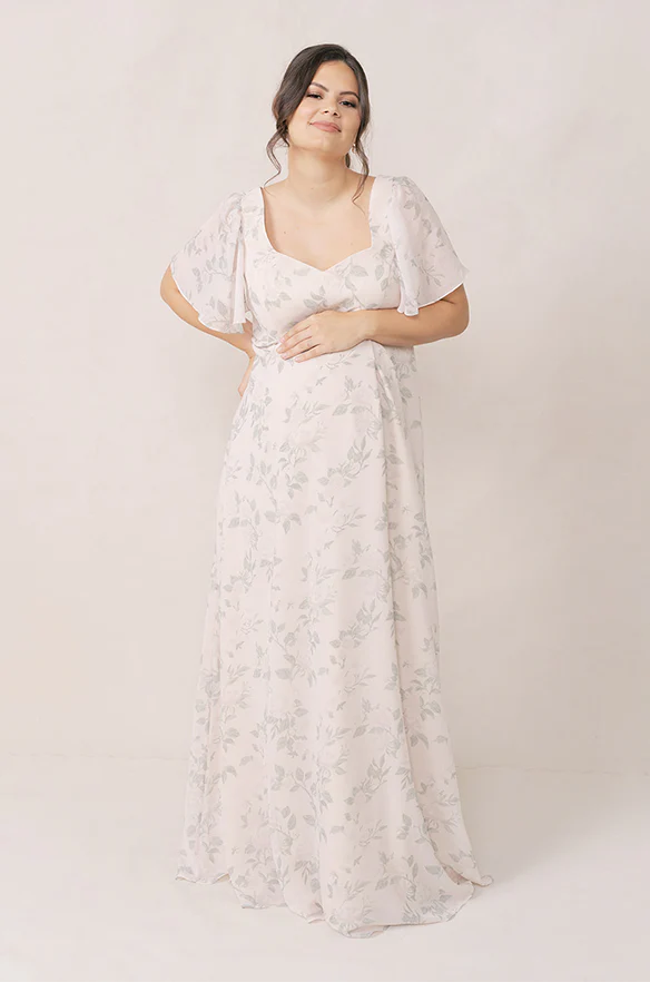 Maternity Madeline Convertible Chiffon Floral Print Dress | Made To Order - Image 8