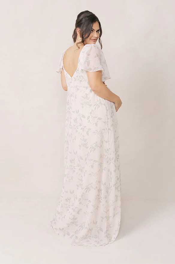 Maternity Madeline Convertible Chiffon Floral Print Dress | Made To Order - Image 9