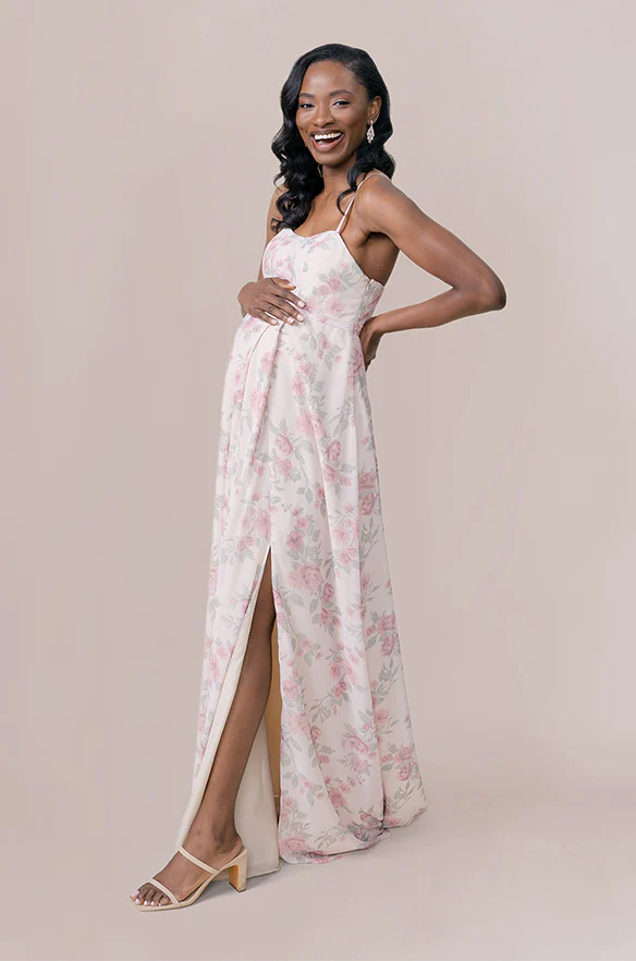 Maternity Nova Chiffon Floral Print Dress | Made To Order - Image 2