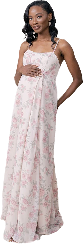 Maternity Nova Chiffon Floral Print Dress | Made To Order - Image 24