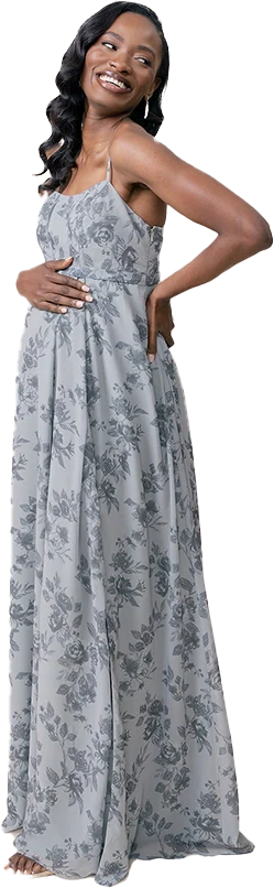 Maternity Nova Chiffon Floral Print Dress | Made To Order - Image 35