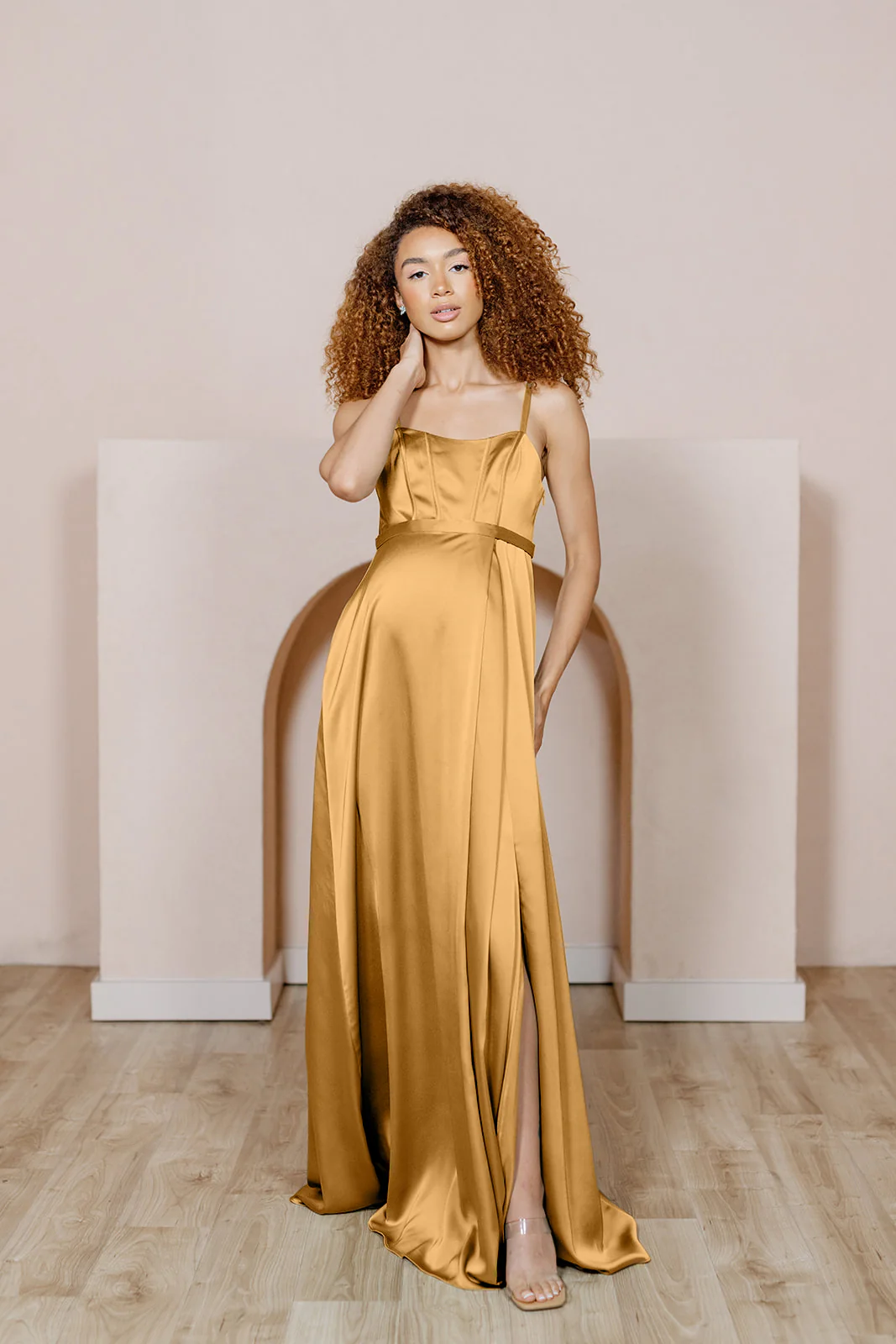 Maternity Nova Satin Dress | Made To Order - Image 11