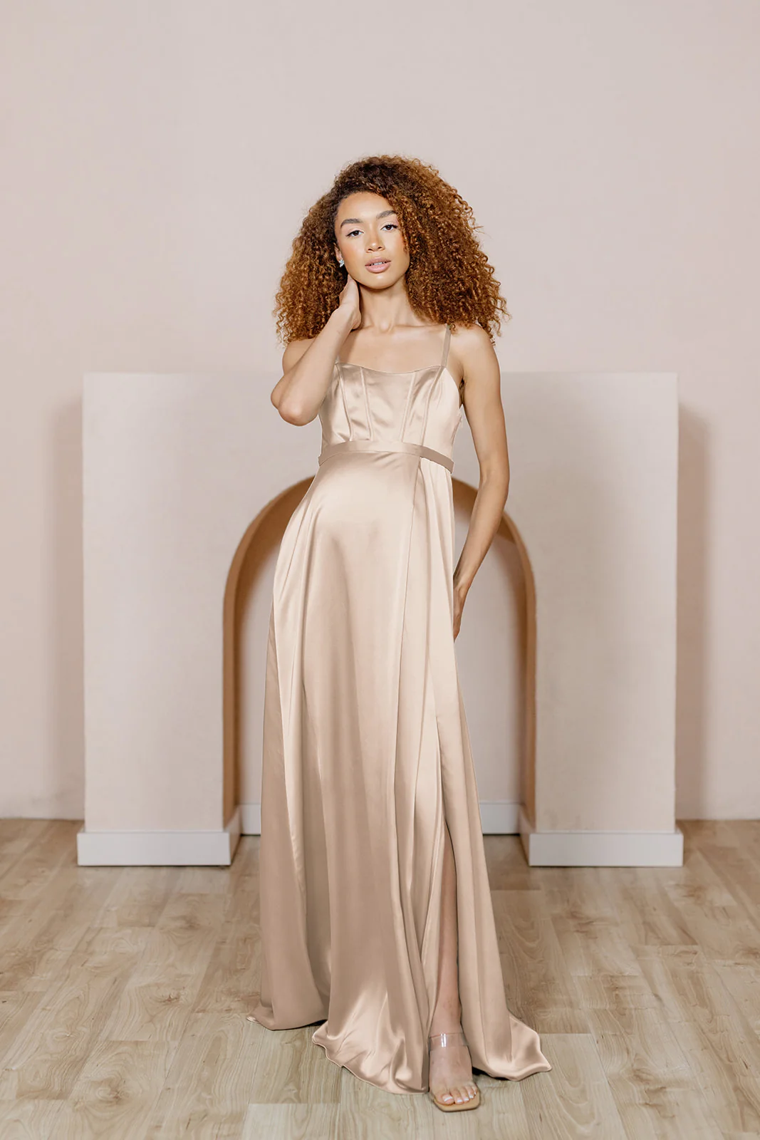 Maternity Nova Satin Dress | Made To Order - Image 12