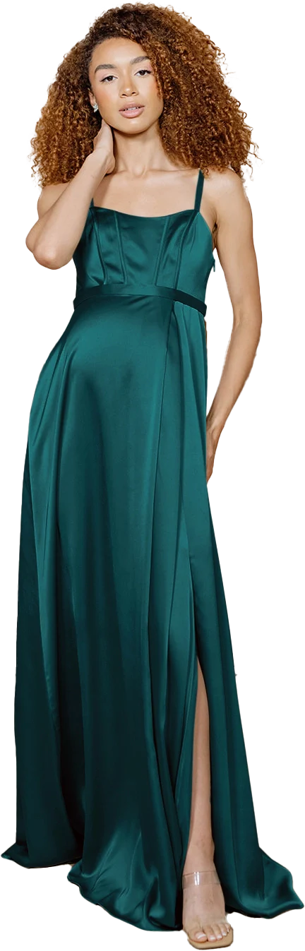 Maternity Nova Satin Dress | Made To Order - Image 63