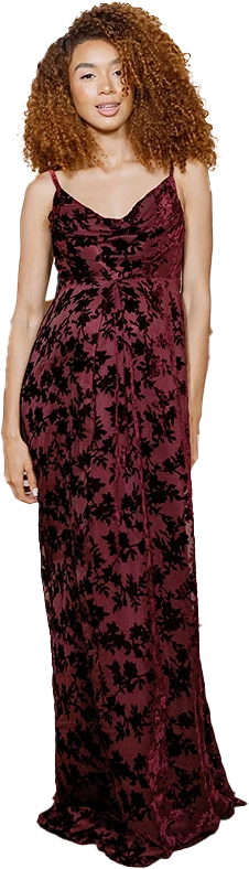 Maternity Skye Floral Burnout Velvet Dress | Made To Order - Image 25
