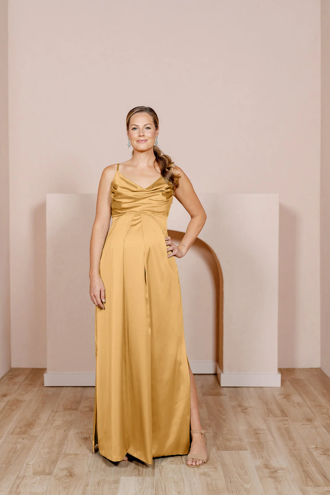 Maternity Skye Satin Dress | Made To Order - Image 13