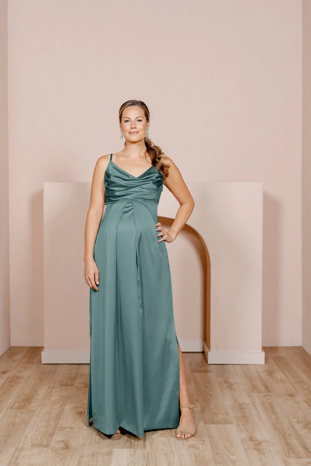 Maternity Skye Satin Dress | Made To Order - Image 21