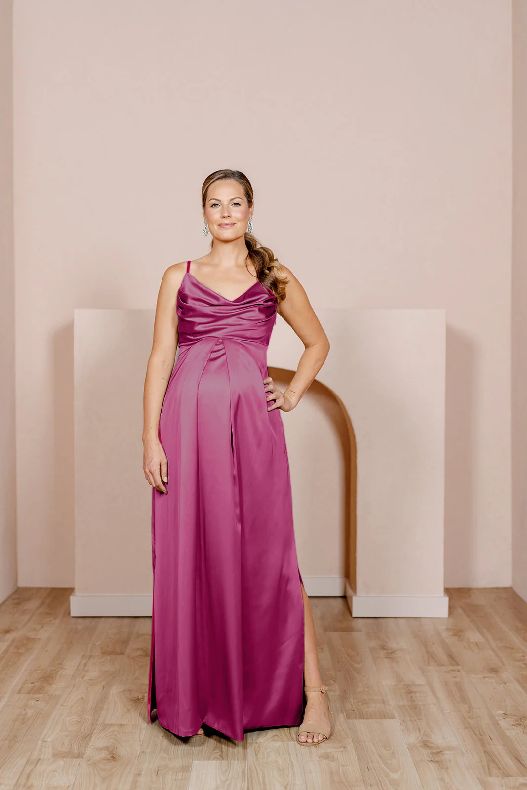 Maternity Skye Satin Dress | Made To Order - Image 33