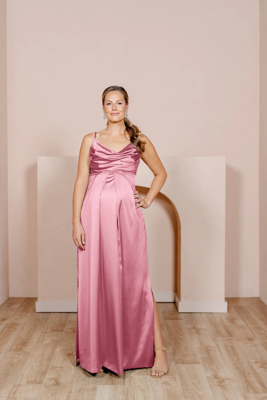 Maternity Skye Satin Dress | Made To Order - Image 38