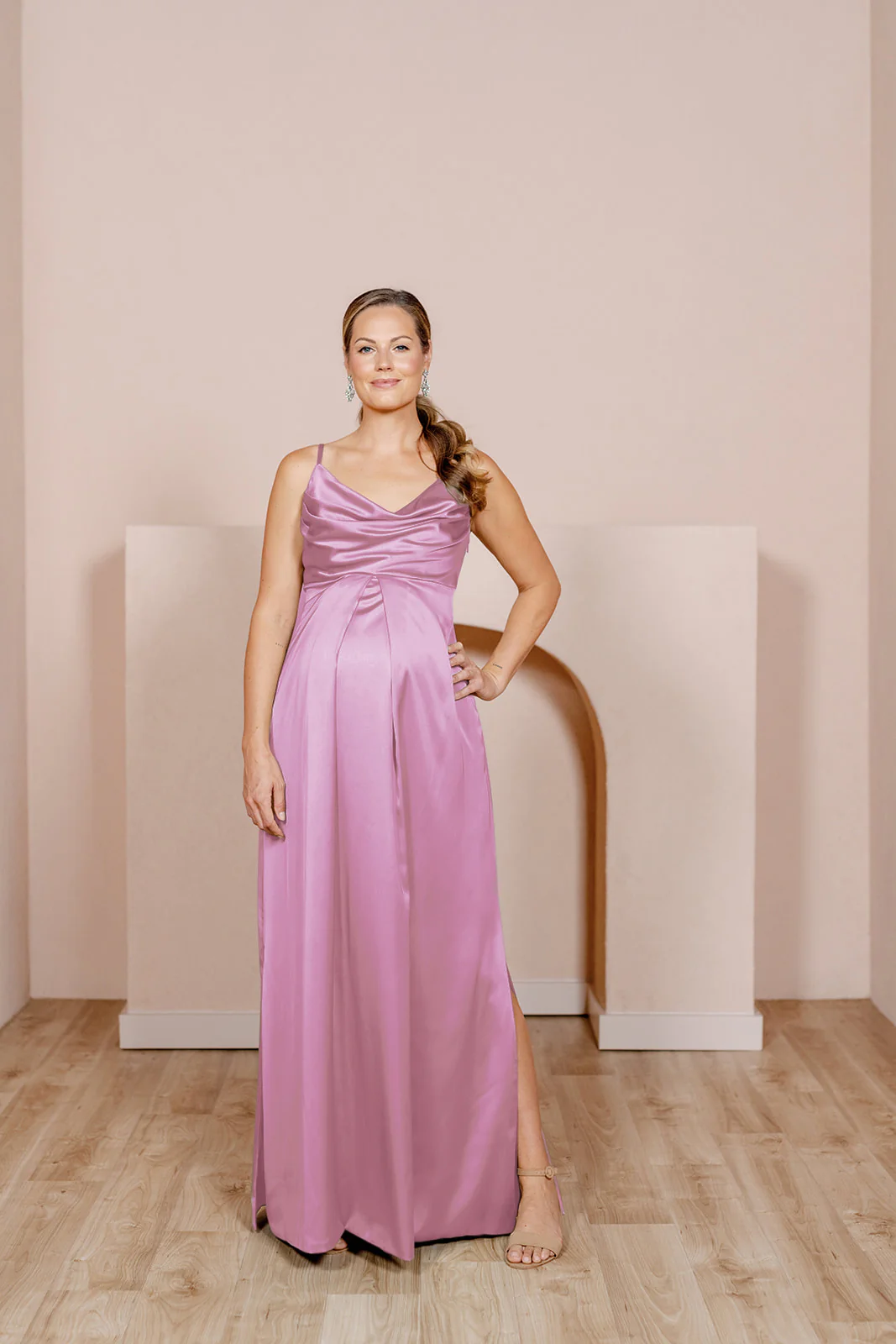 Maternity Skye Satin Dress | Made To Order - Image 42