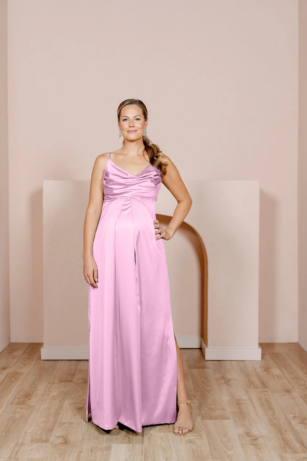 Maternity Skye Satin Dress | Made To Order - Image 49