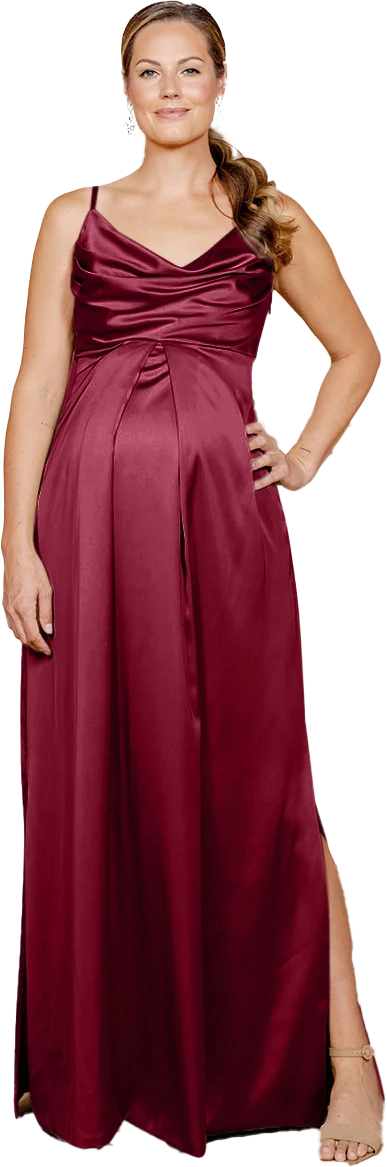 Maternity Skye Satin Dress | Made To Order - Image 50