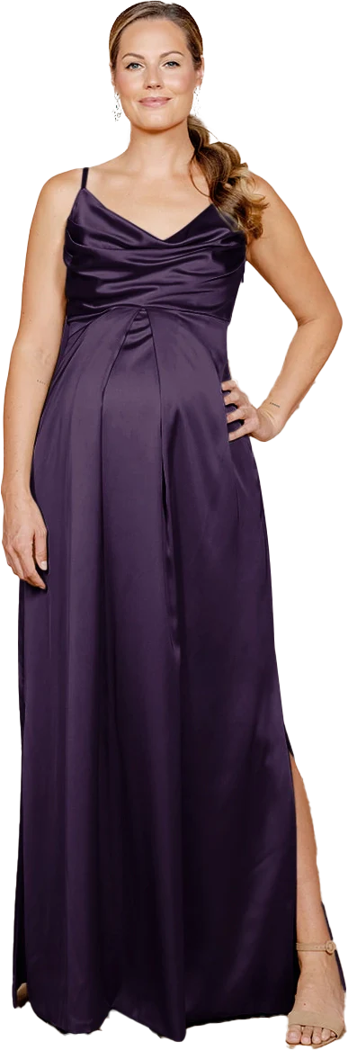 Maternity Skye Satin Dress | Made To Order - Image 51