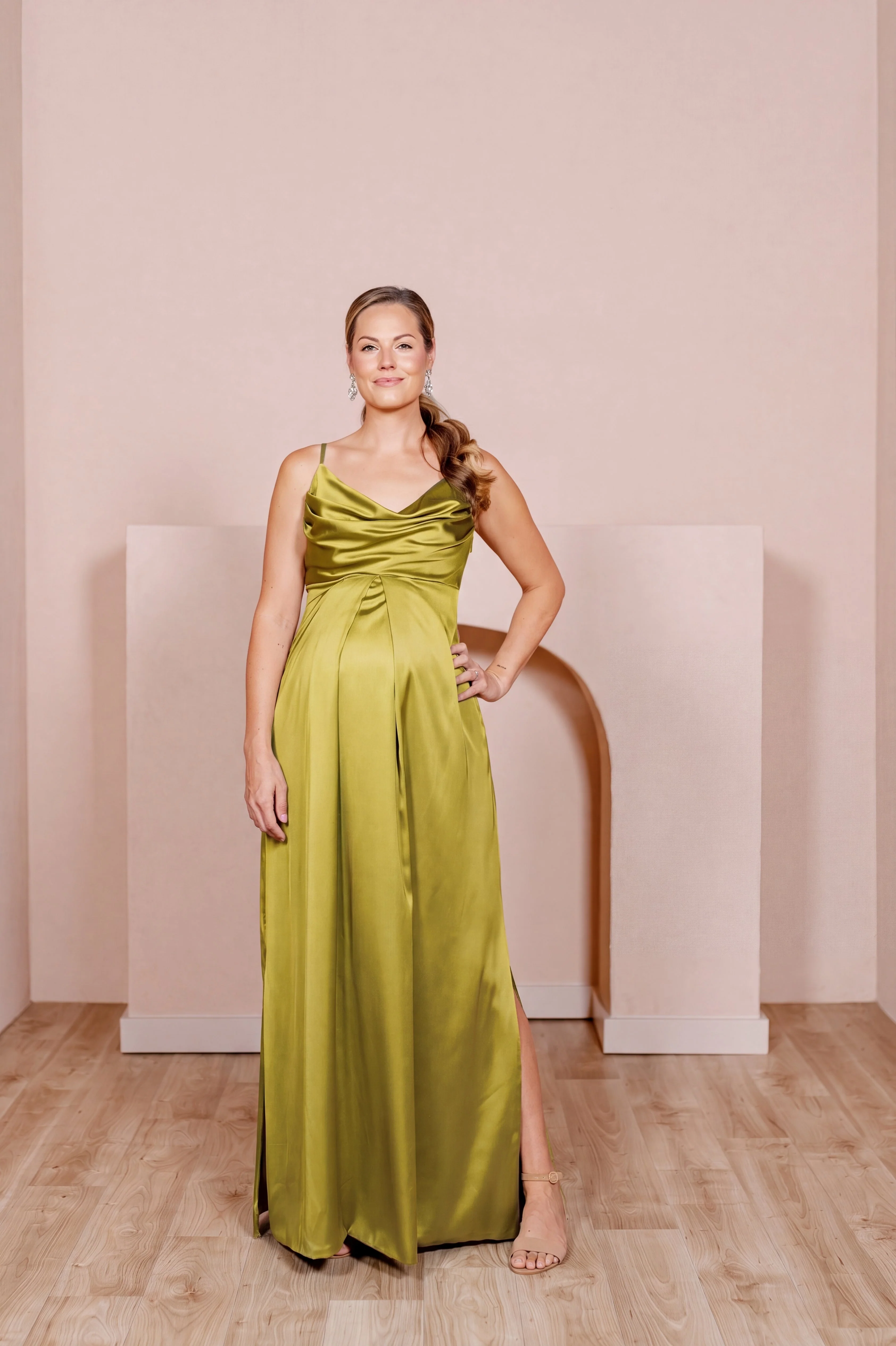 Maternity Skye Satin Dress | Made To Order - Image 82